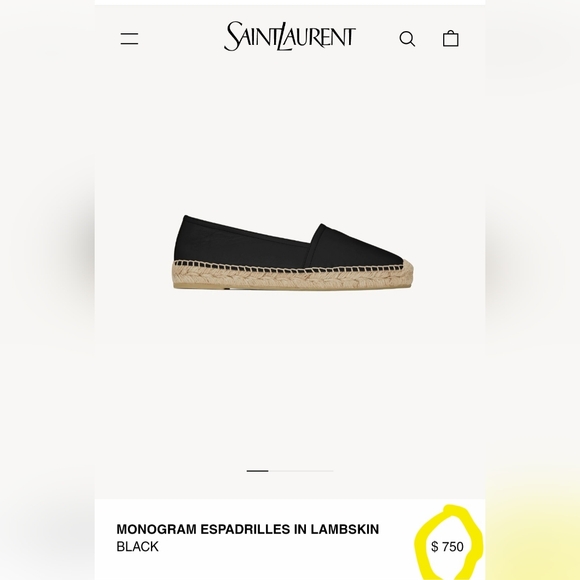 YSL Lambskin Espadrilles-Full Inclusion!🔥 - Picture 5 of 13